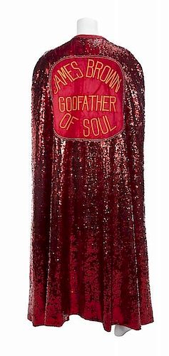 JAMES BROWN RED SEQUINED CAPE