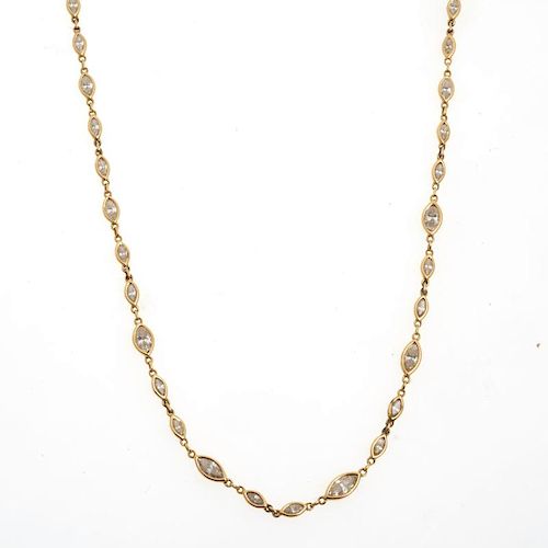 18k gold and diamond necklace