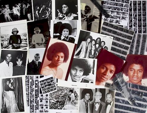 MICHAEL JACKSON ASSORTED PHOTOGRAPHS AND NEGATIVES