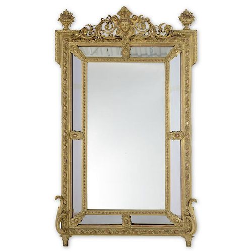 Large Napoleon III giltwood pier mirror
