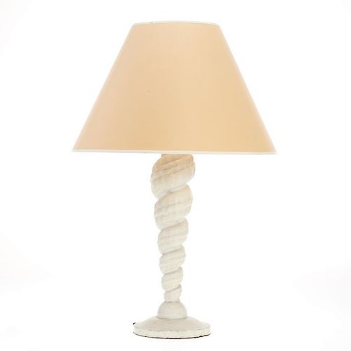 Jean-Charles Moreux style plaster shell lamp