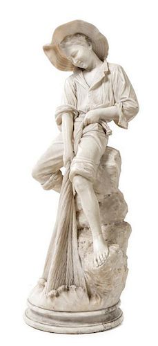 * An Italian Marble Sculpture Height 40 inches.