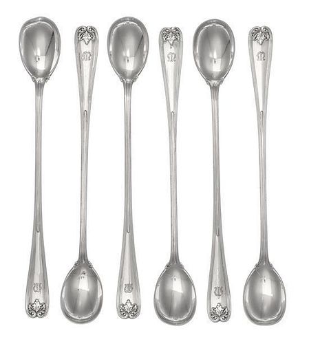 A Set of Twelve American Silver Iced Tea Spoons, Tiffany & Co., New York, NY,