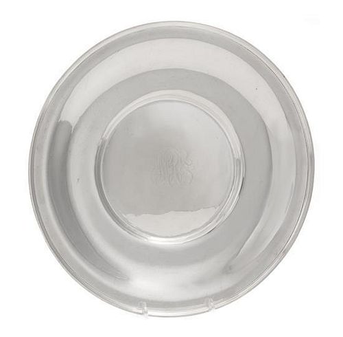 * An American Silver Shallow Dish, Likely Wallace Silversmiths, Wallingford, CT, 1930, of circular form.