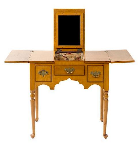 * An American Maple Dressing Table Height 29 x width 28 x depth 16 7/8 inches.