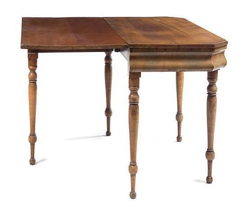 An American Gate Leg Center Table Height 28 1/2 x width 41 3/4 x depth 20 inches (closed).