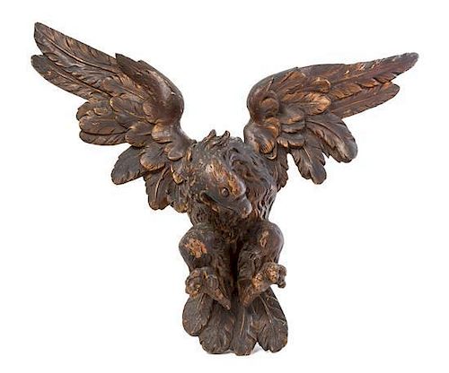 A Continental Carved Wall Applique Height 21 x width 26 inches.