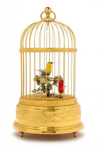 A Swiss Birdcage Automaton Height 11 inches.