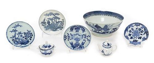 * A Collection of Chinese Export Porcelain Table Articles Diameter of first 8 inches.