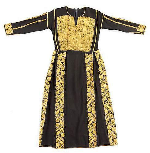 * A Palestinian Embroidered Six Branched Dress Length 55 inches.