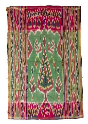 * A Central Asian Silk Ikat 73 x 46 inches.