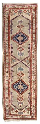 A Persian Serab Wool Runner 11 feet 4 3/4 inches x 3 feet 4 inches.