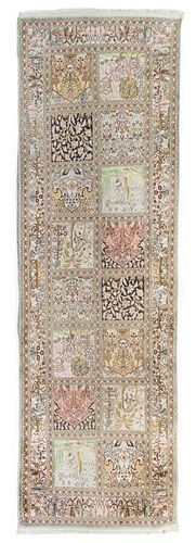 * An Indian Pictorial Wool Palace Runner 12 feet x 3 feet 11 inches.