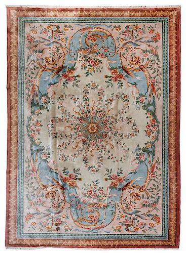 A French Wool Rug 15 feet 3 inches x 10 feet 9 inches.