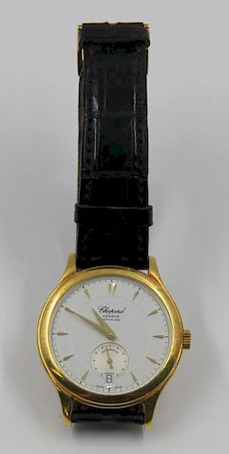 JEWELRY. Men's 18kt Gold Chopard Wrist Watch.