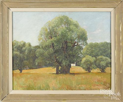 Theo Shoudy (American 1881-1962), oil on board landscape, signed lower left, 16'' x 20''.