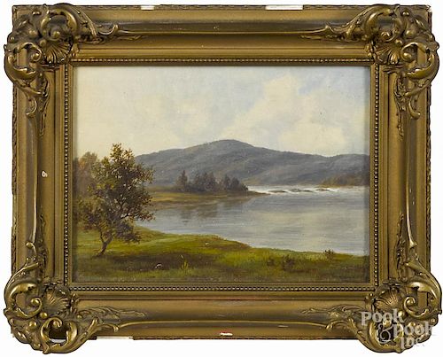 Henry Vickers (Canadian 1851-1918), oil on board landscape, signed lower right, 6'' x 8''.