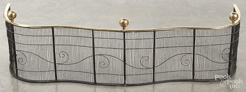 Federal brass and wire fire fender, ca. 1830, 14 1/2'' h., 49'' w.
