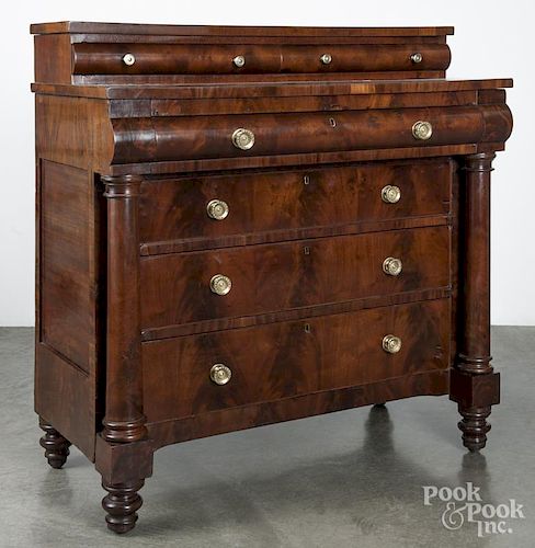 Classical mahogany dresser, ca. 1830, 45 3/4'' h., 43 3/4'' w.