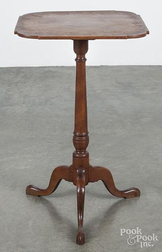 New England birch candlestand, early 19th c., 26 1/4'' h., 16 1/4'' w.
