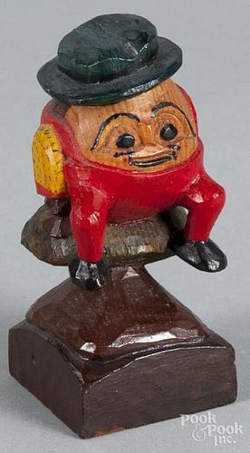 Rodney Boyer, York, Pennsylvania carved and painted Humpty Dumpty, 4'' h.