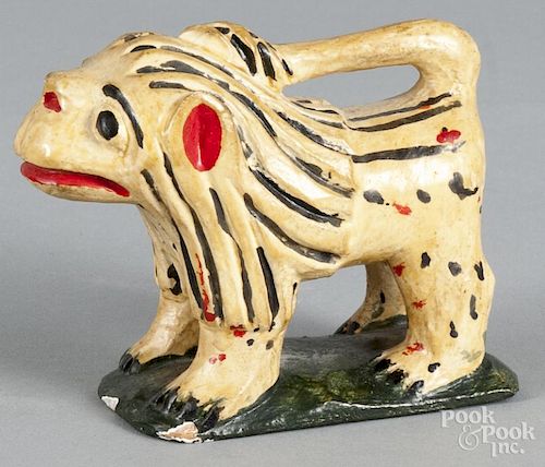 Rodney Boyer, York, Pennsylvania carved and painted lion, 3 1/2'' h.