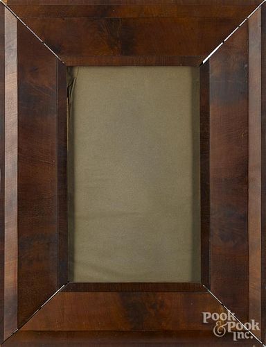 Empire mahogany veneer frame, mid 19th c., 26 1/2'' x 20''.