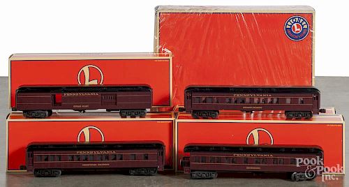 Lionel 29061 Madison Car Pennsylvania four pack train cars in their original boxes.