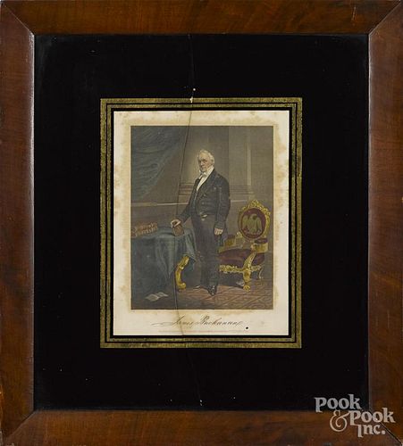 Two color engravings of President James Buchanan, 10'' x 7 1/2'' and 7 1/4'' x 5 3/4''.