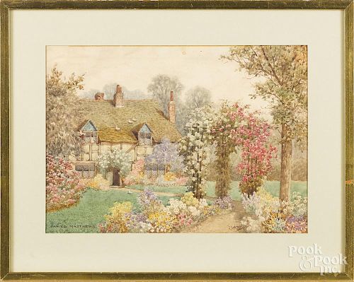 James Matthews (English 19th c.), watercolor, titled At Egdear Sussex, signed lower left