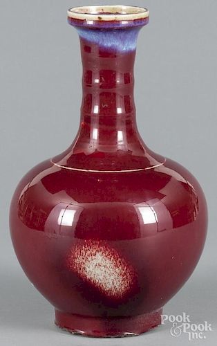 Chinese sang de beouf bottle vase, 20th c., 13 1/2'' h.