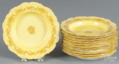 Set of twelve Cauldon porcelain soup bowls, 7 3/4'' dia.