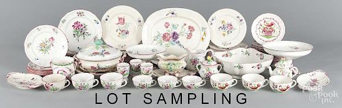 Assembled French dinner service, most pieces marked Bordeaux and Strasbourg.