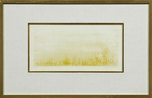 Audrey Schwartz, "Landscape in Yellow," print, art