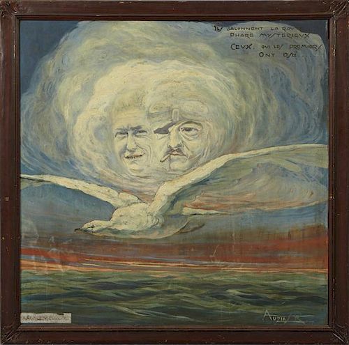 R. Auzias, "The White Bird," early 20th c., oil on