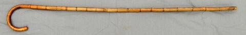 Bent Bamboo Walking Stick, early 20th c., H.- 35 3