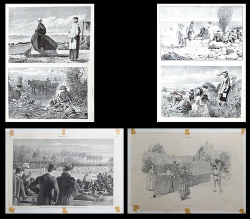 Group of Nineteen Harper's Weekly Prints, 19th c.,