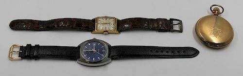 WATCHES. Men's Watch and Pocket Watch Grouping.