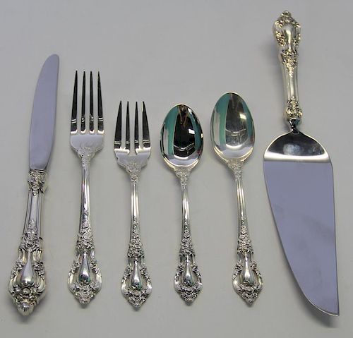 STERLING. Lunt 'Eloquence' Flatware Service for 12