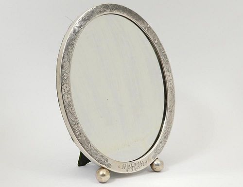 STERLING SILVER TABLE MIRROR