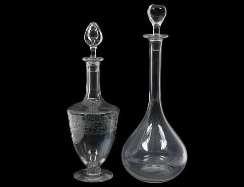 TWO BACCARAT CRYSTAL DECANTERS