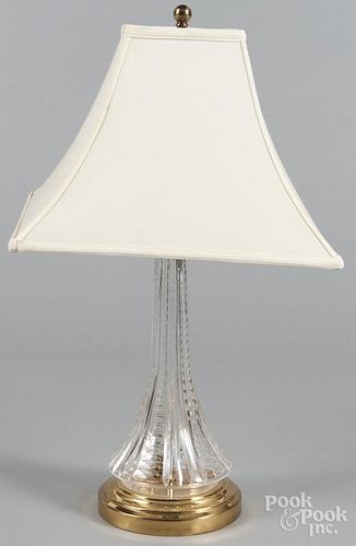 Crystal table lamp, 27'' h.