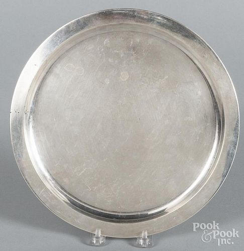 Tiffany & Co. sterling silver tray, 11'' dia., 19 ozt.