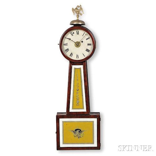 Reuben Tower Patent Timepiece with Alarm or "Banjo" Clock