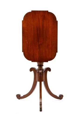 American Rosewood Carved Tilt Top Candle Stand