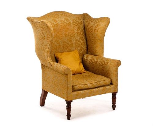 American Federal Period Wing Chair, Early 19th