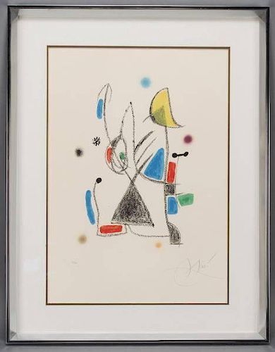 Joan Miró color lithograph from "Maravillas con