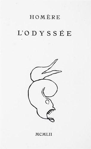 * (LAURENS, HENRI) HOMER. L'Odysee. Paris, 1952. Limited, signed.