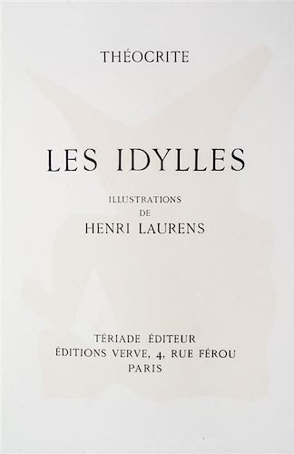 * (LAURENS, HENRY) THEOCRITES. Les Idylles. Paris, 1945. Limited, signed.
