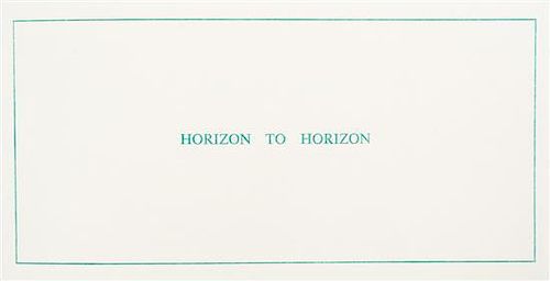 * CUTTS, SIMON AND IAN HAMILTON FINLAY. Lines of Thin Pale Blue and Red. Nevers, 1990. (with one other)